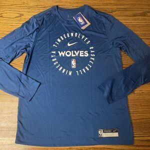 Minnesota Timberwolves Warm Up Shooting Shirt Nike Large NBA Basketball NEW